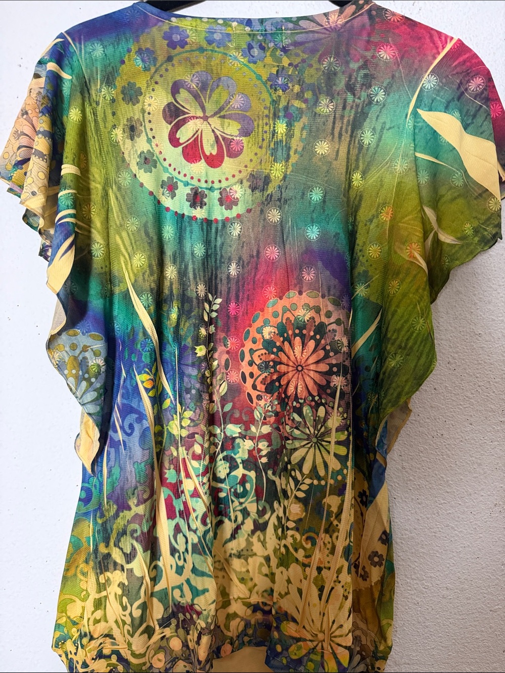 Two -  One World Women's Large Shirts Multicolor Studded Sublimation Boho - Picture 11 of 12